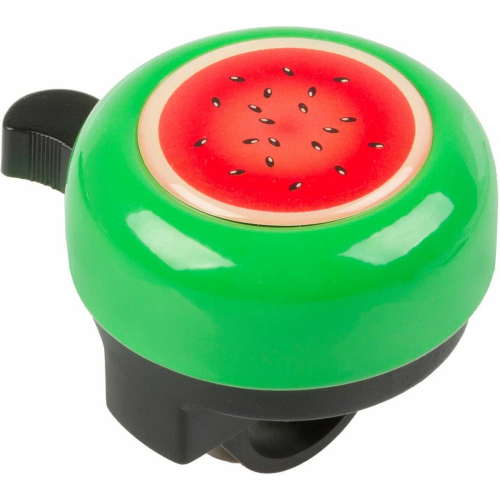 Звонок M-Wave Bella 3D "Watermelon" с узором "арбуз",  сталь/пластик, D=55мм, зеленый (на блистере), 5-420138