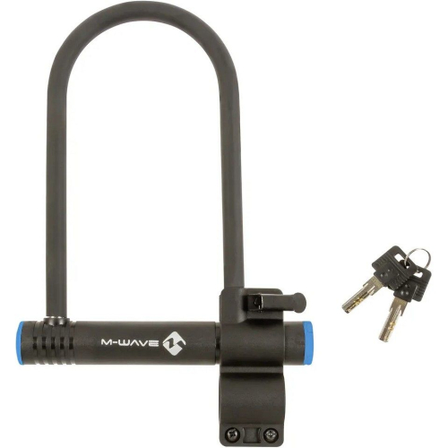 Замок M-Wave, "скоба" вело/универс, U-образный, 197х245мм, пруток 13мм с защ. колпачком, 5-234010
