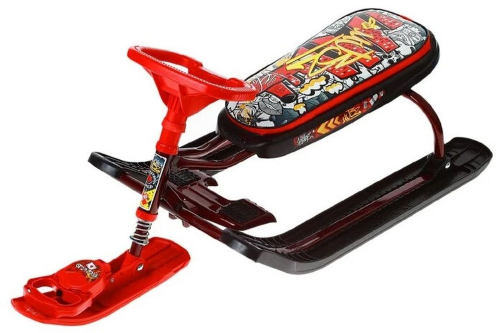 Снегокат Тимка спорт 1+ ТС1+/GR, с граффити на красном Nika kids, красный