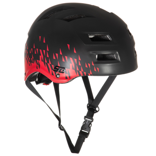 Защитный шлем STG MTV1 Dozer, с фикс застежкой, черный-красный