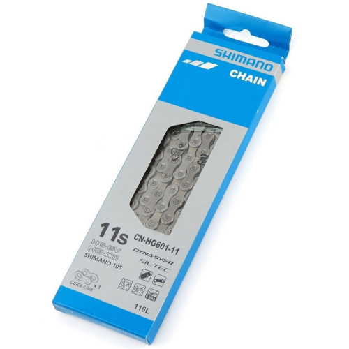Цепь Shimano HG601, 11ск, 116 зв., замок цепи, ROAD/MTB/E-BIKE совмест., ICNHG60111116Q