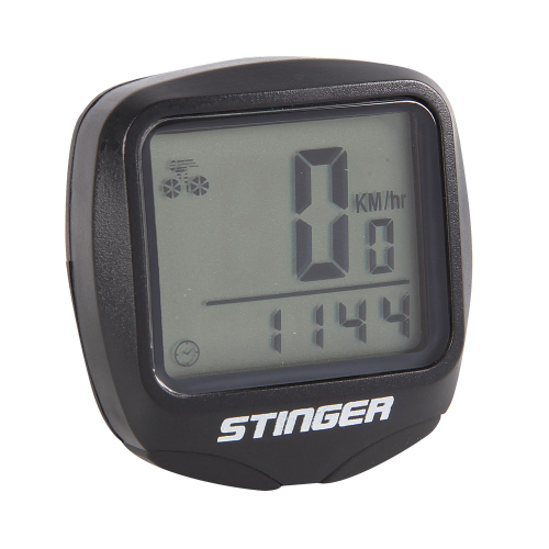 Велокомпьютер 15 функций. Беспроводной, подсветка, черный.