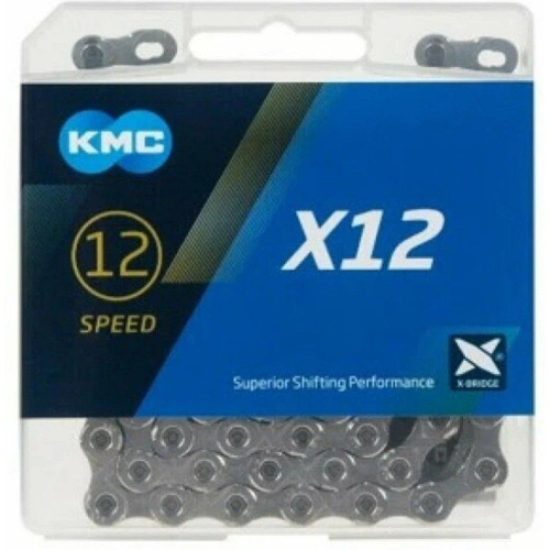 Цепь KMC Х12, 12 скоростная, 126 звеньев, 1/2"х11/128", с замком, 6-190607