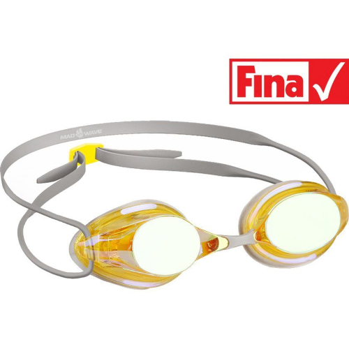 Очки стартовые Mad Wave Streamline Rainbow, желтый