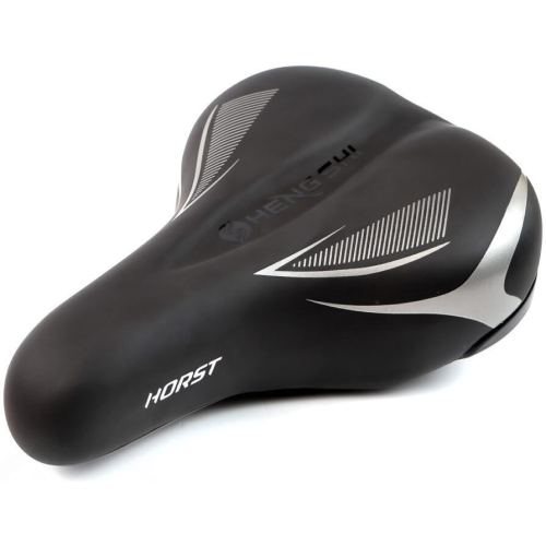 Седло Horst, комфорт, 250x185мм, эластомерное, на блистере, черное, 00-170051
