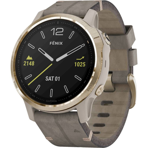 Часы GARMIN Fenix 6S Sapphire (Gold/Shale Suede Band)