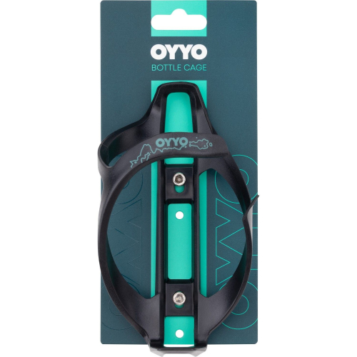 Флягодержатель велосипедный OYYO BC101, нейлон, с разрывом, черно-зеленый