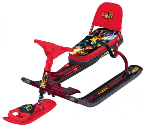 Снегокат НИКА Тимка спорт 4-1, ТС4-1/Р2, Бордовый каркас с роботом, бордовый каркас с роботом