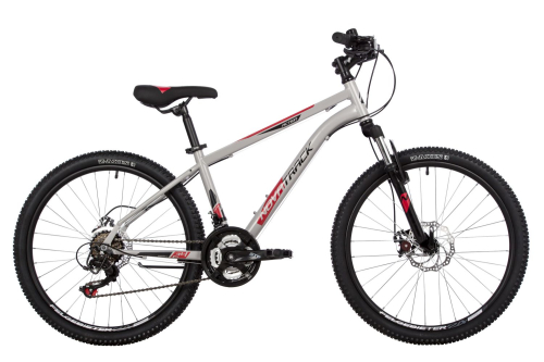 Велосипед Novatrack Action D 24" (2023), рама 14" (130-155 см), серый