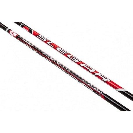 Палки лыжные Slegar, гибрид (35%/65%), красный