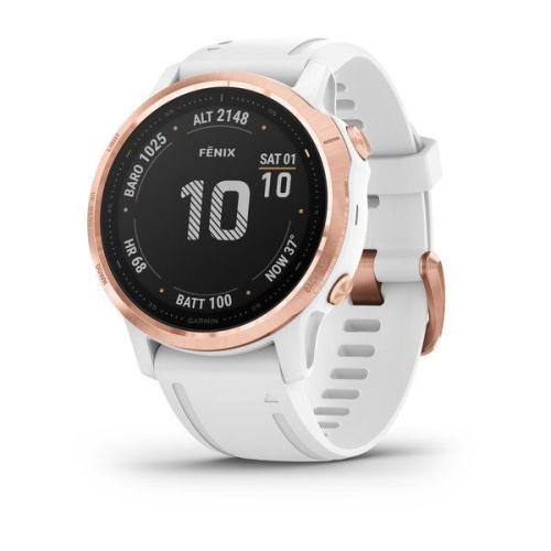 Часы GARMIN Fenix 6S Pro (Rose Gold/White Band)