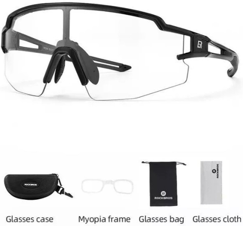 Очки велосипедные ROCKBROS, фотохромные, всепогодные, черный, линзы с поляризацией, RB_10175