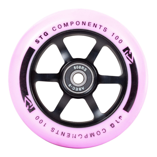 Колесо STG TW-11 для трюкового самоката, 100 мм, черный с фиолетовым