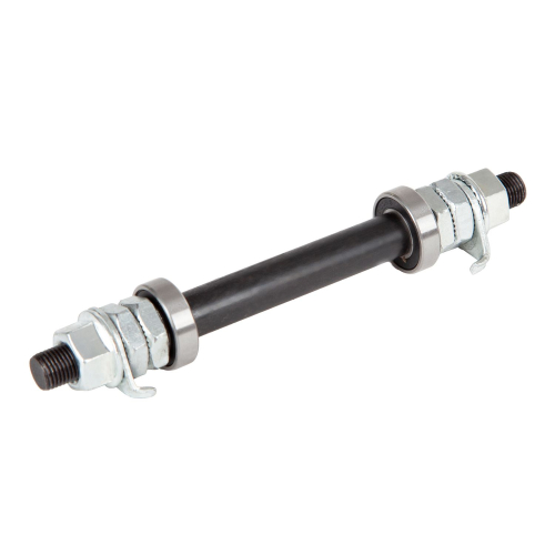 Ось с пром. подшипниками для втулок Bike Parts SF-A03F 28H; O.L.D. 100мм; AXLE S45C 3/8"; под эксентрик