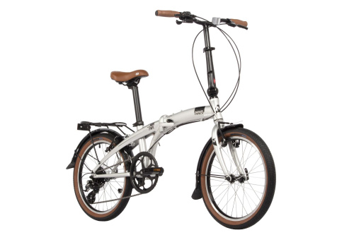 Велосипед Novatrack Town 20" (2024) (110-130 см), серебристый