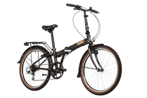 Велосипед Novatrack Vortex 6.V 24" (2024) (130-155 см), черный