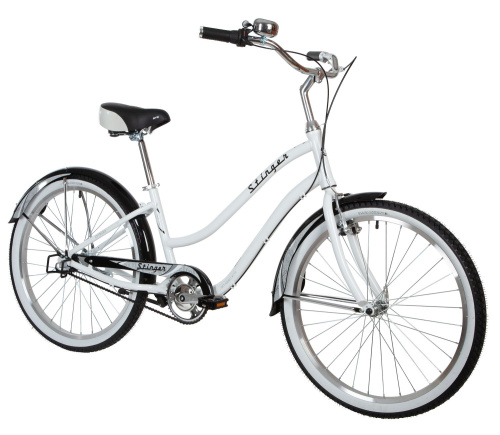Велосипед STINGER CRUISER Lady 3spd 26" (2021), рама 16" (155-165 см), белый