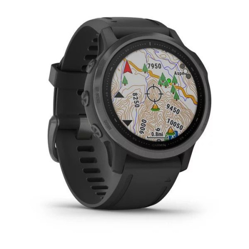 Часы GARMIN Fenix 6S Sapphire (Carbon Grey DLC/Black Band)