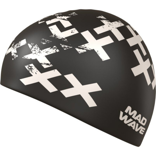 Шапочка силиконовая Mad Wave Cross, черный