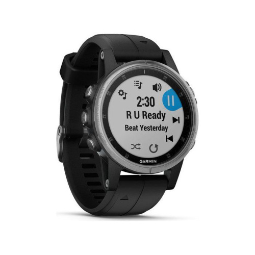 Часы GARMIN Fenix 5S Plus (Silver/Black Band)