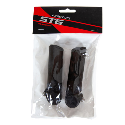 Рога на руль STG GR6253, алюминий, черный, черный