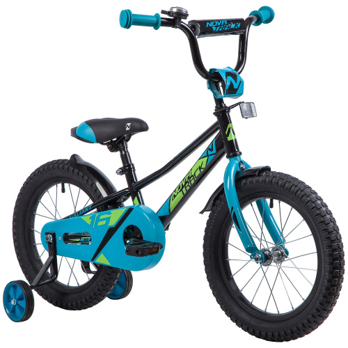 Велосипед NOVATRACK VALIANT 16" (2019), рама 10.5" (98-110 см), черный