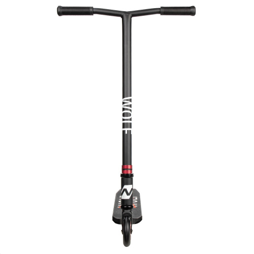 Самокат трюковой Novatrack Wolf 30 (2025), черный-красный