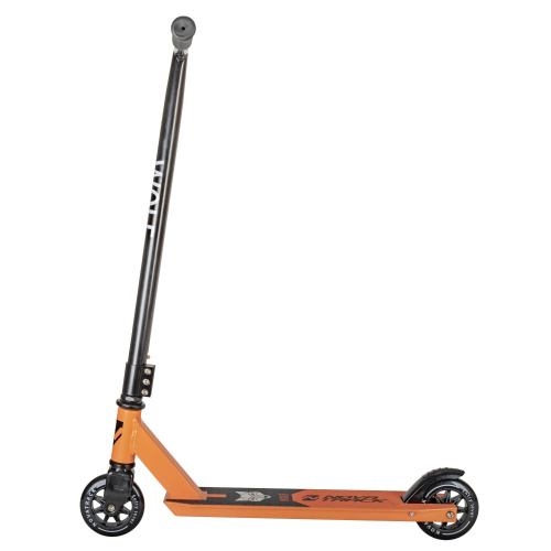 Самокат NOVATRACK WOLF 110 Plastic EL (2019), черный-оранжевый