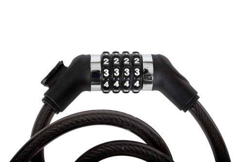 Замок, трос спиральный, кодовый диам.12х120см