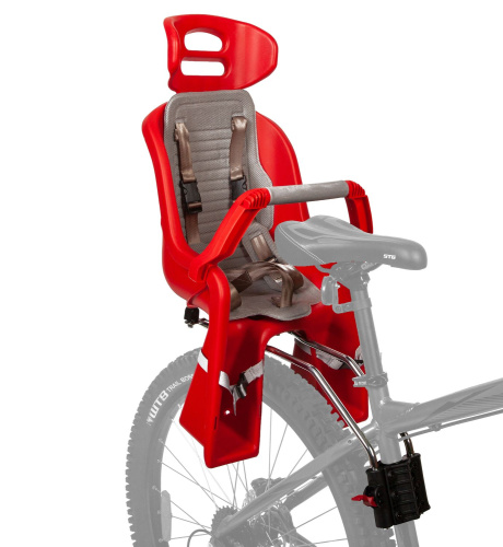 Кресло детское заднее Sunnywheel в цветной коробке, модель SW-BC-137, красная накладка, красный