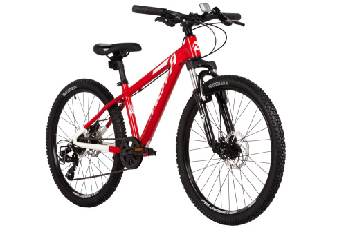 Велосипед Novatrack Extreme 7.D 24 (2025), рама 13" (130-155 см), красный-белый