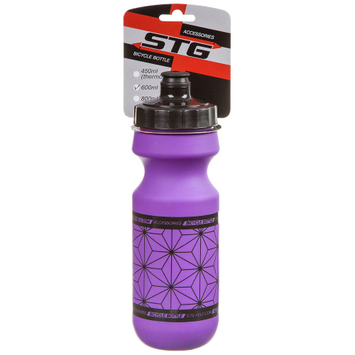 Велофляга STG CSB-542M, 600 мл, с автоклапаном, фиолетовый